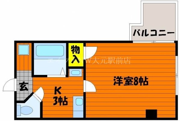 アレグリア内山下の物件間取画像